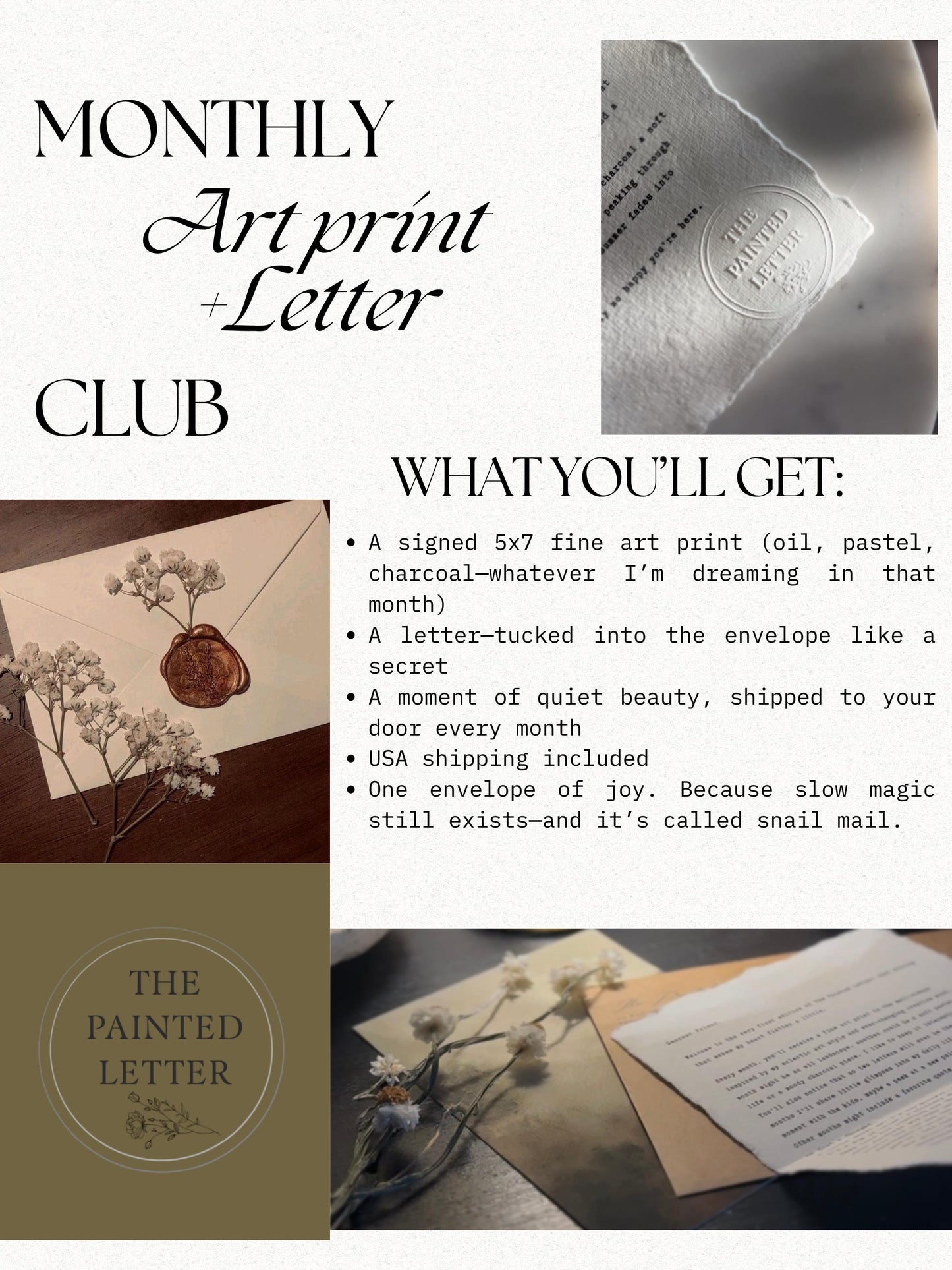 The Painted Letter - Monthly Art & Letter Subscription